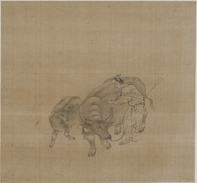 錢選白描人物故事圖