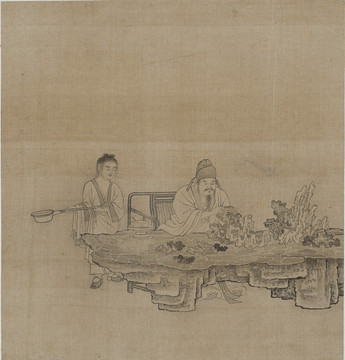 錢選白描人物故事圖