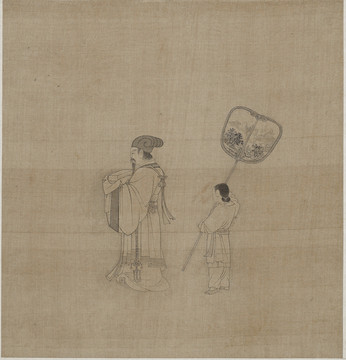 錢選白描人物故事圖