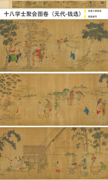 錢選十八學(xué)士聚會(huì)圖卷