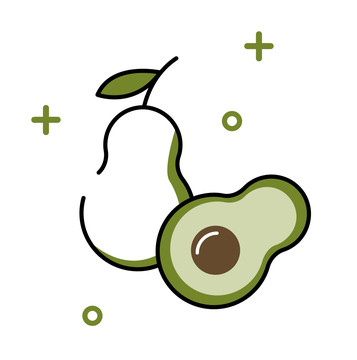 牛油果簡(jiǎn)筆畫