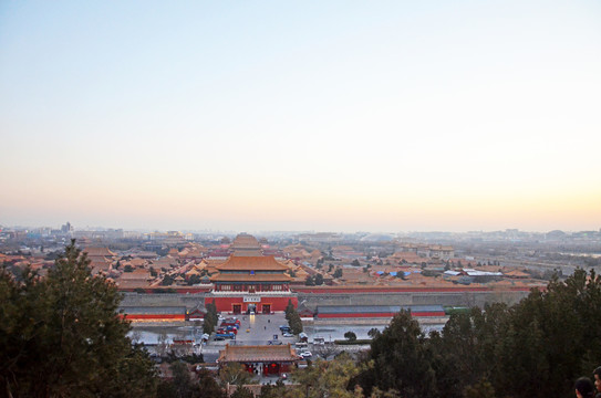 北京故宫日落