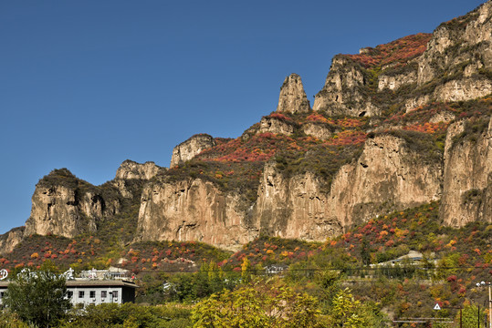 河北省石家庄市平山县太行山秋色