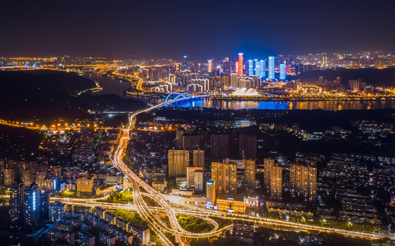 青竹立交五象夜景