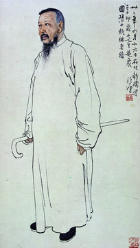徐悲鴻  李印泉畫像