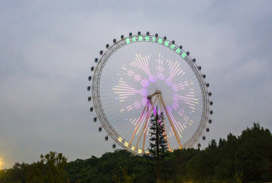 摩天轮夜景大型摩天轮