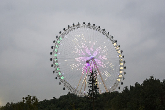 摩天轮夜景融创文旅城摩天轮