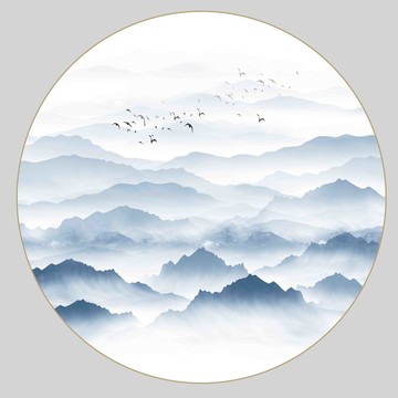 水墨山水裝飾畫