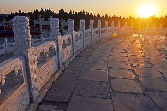 北京圜丘坛看日落