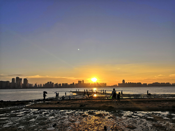 夕阳海景