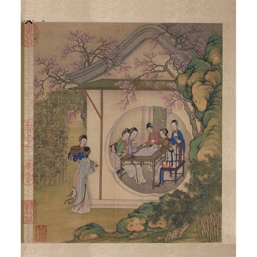 冷枚月曼清游圖