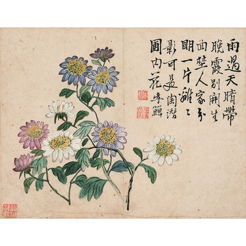 李鱓花卉水墨画