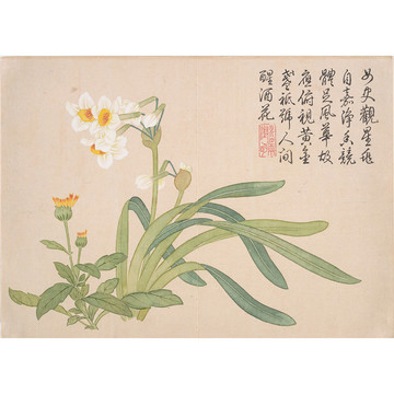 錢(qián)維城花卉?chē)?guó)畫(huà)