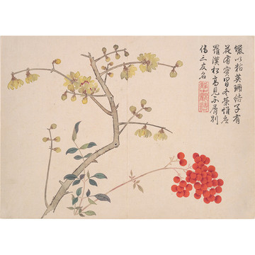 錢維城花卉國畫
