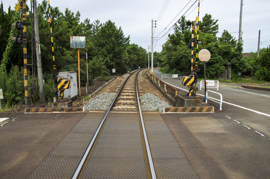 铁路公路交界处