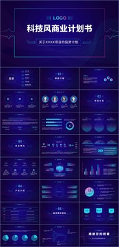 科技风创业融资商业计划书PPT