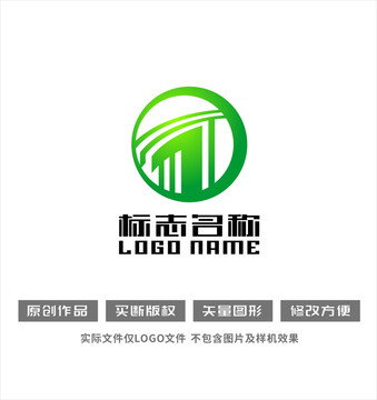 TM字母标志建筑路桥logo