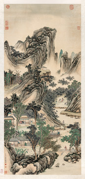 愛新覺羅永瑢竹溪銷夏圖