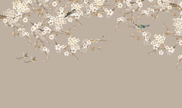 水墨梅花圖