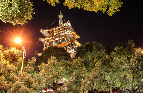 杭州望仙阁夜景