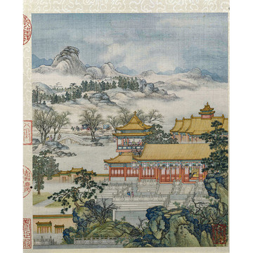 陳枚山水樓閣圖