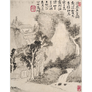 戴本孝山水國畫