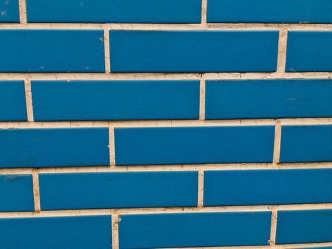 蓝色墙砖