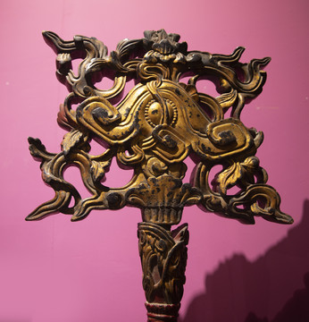 古代木雕权杖