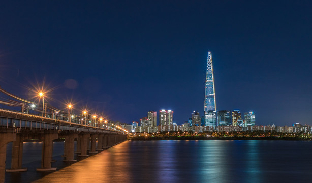 上海城市夜景智能城市素材