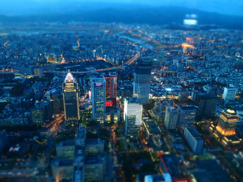 上海城市夜景智能城市素材