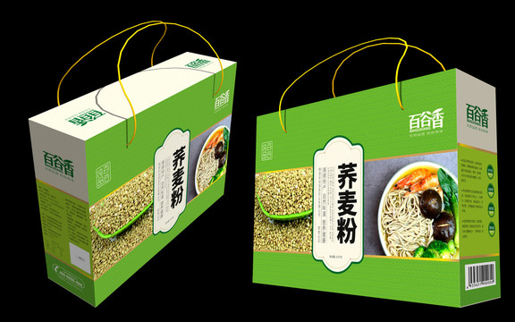 矢量蕎麥粉包裝