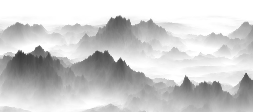 黑白山水畫