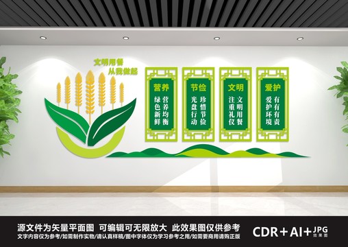 勤儉節(jié)約文化墻