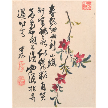 石濤郊野墨色圖