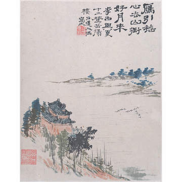 石濤郊野墨色圖