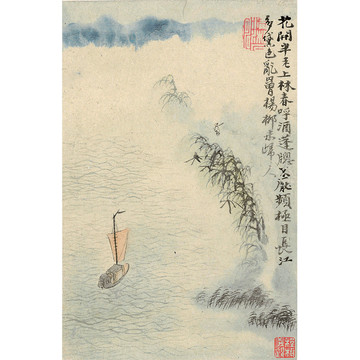 石濤水墨山水國(guó)畫