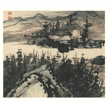 石濤山水國畫