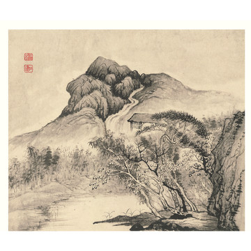 石濤山水國畫