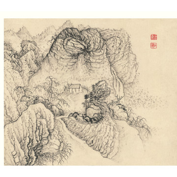 石濤山水國畫
