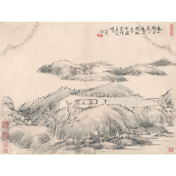 朱耷天光云景圖