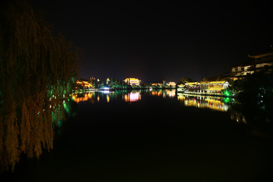 山东枣庄台儿庄夜景