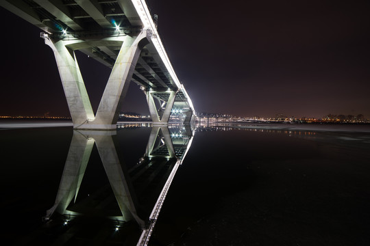 城市夜景5G智慧科技城市设计素