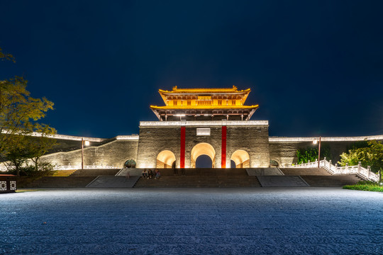 宿迁东关口码头古建筑夜景