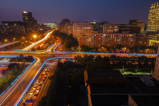 北京建国门夜景