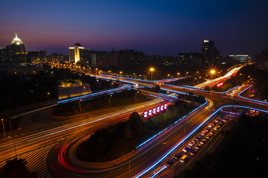 北京建国门夜景