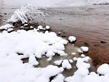 激流河秋雪