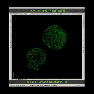 扇贝CAD矢量图dwg格式