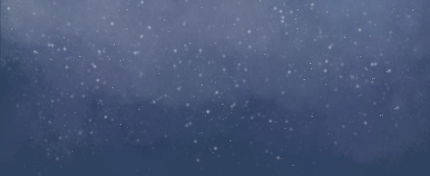 小清新飄雪的夜空風(fēng)景插畫