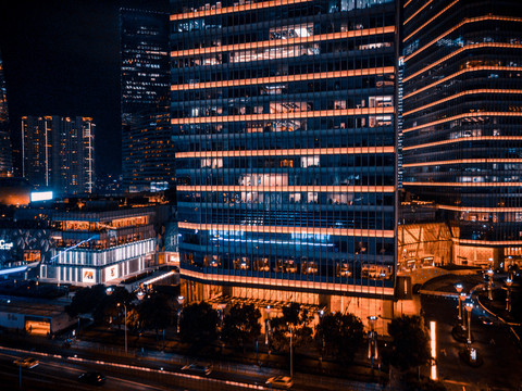 陆家嘴建筑夜景