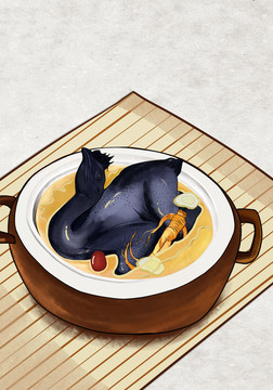 手繪烏雞湯